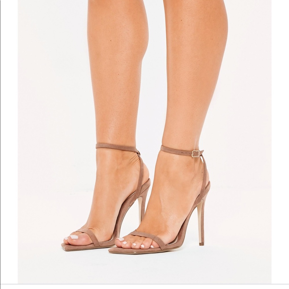 Missguided Skinny Perspex Barely There Heel